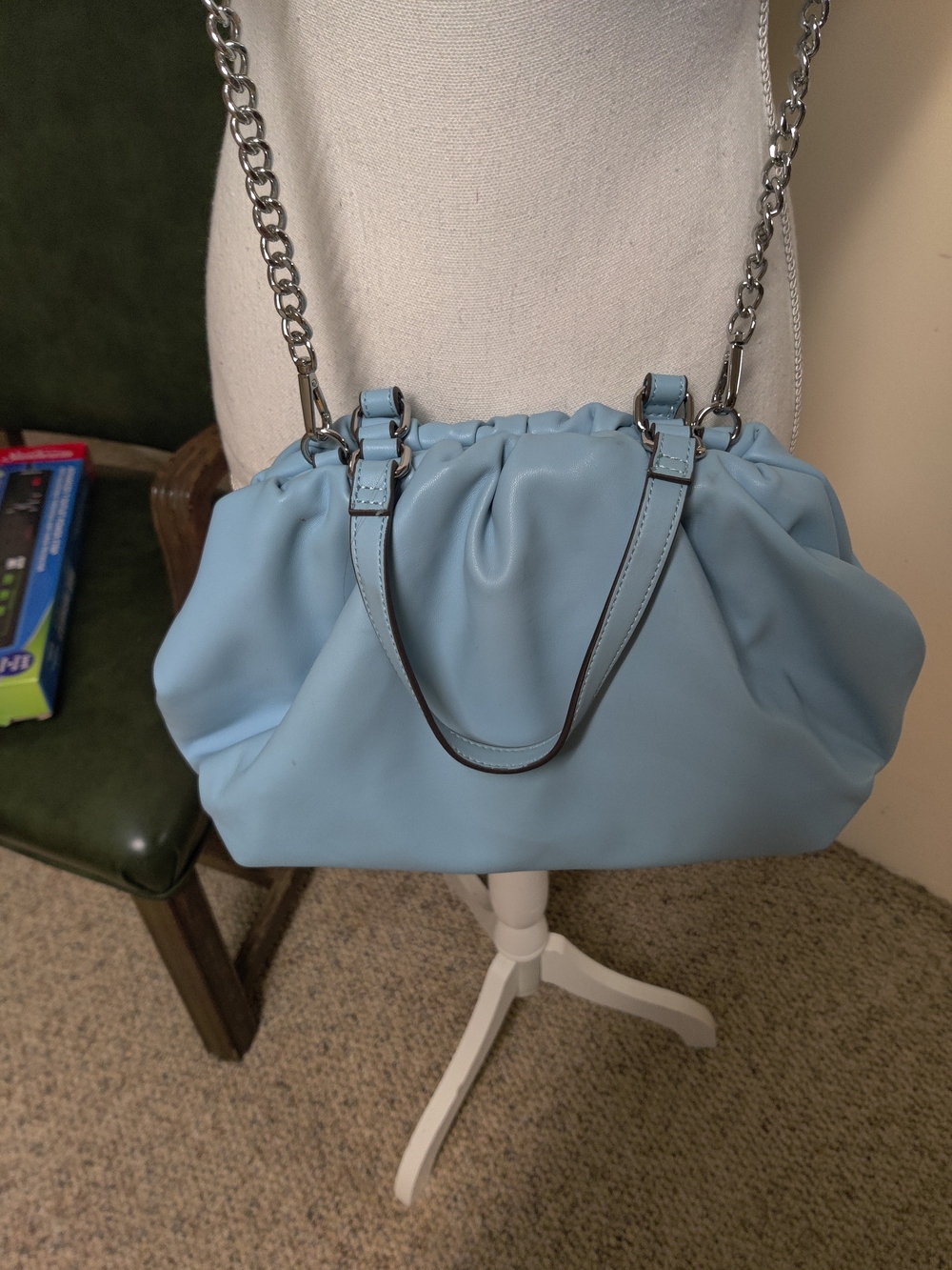 Inc International Concepts Soft Gathered Top-Handle Crossbody Bag Powder Blue